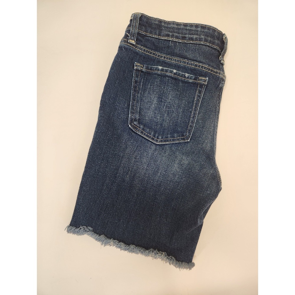 GAP Dark Wash Raw Hem Denim Bermuda Shorts Womens Size 26
